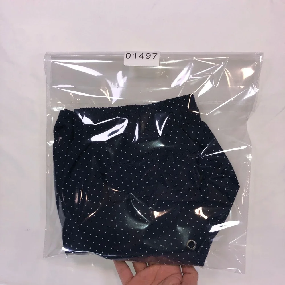 Cabana Lifestyle Mens Navy Polka Dot Swim Trunks M Drawstring Mesh Lined